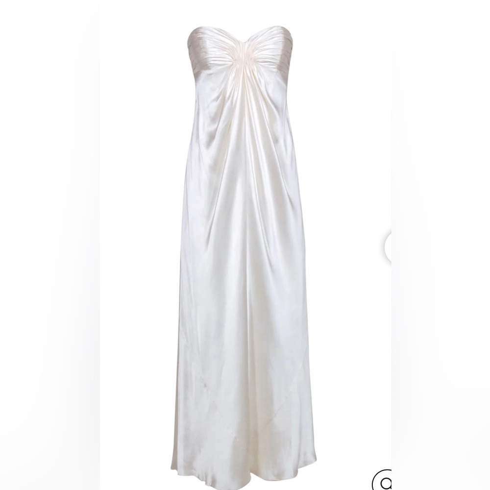 Laundry By Shelli Segal Silver Maxi Dress